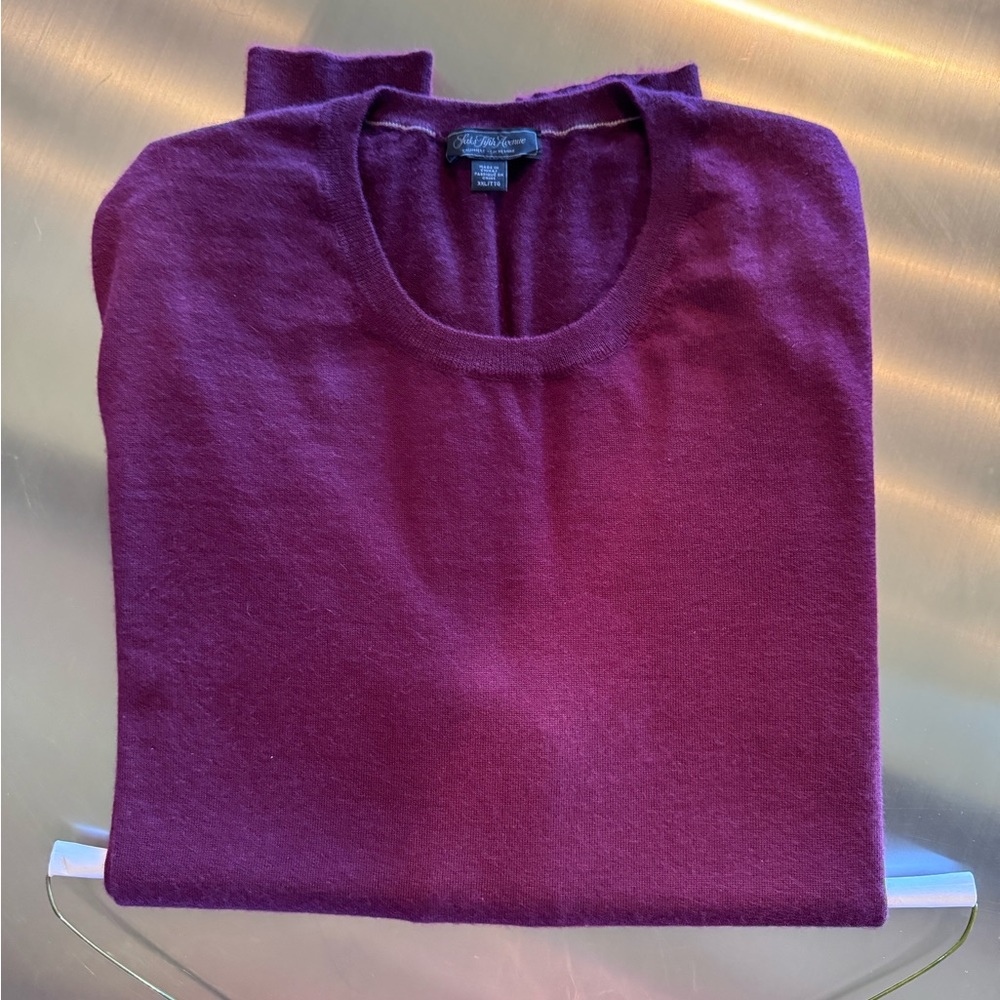 wine/ burgundy 100% cashmere sweater XXL like new